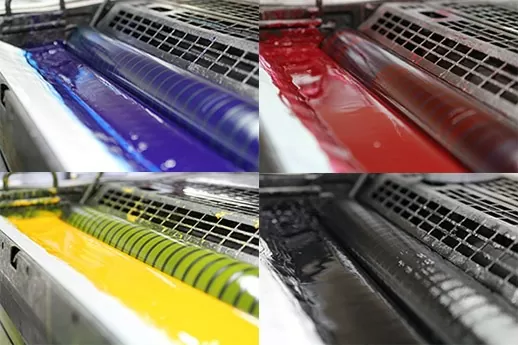 Four Ink Fountain on 4-Color Press Machine