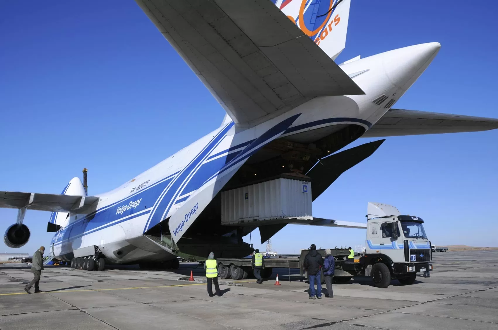 Expedited Air Shipping Plane Being Loaded