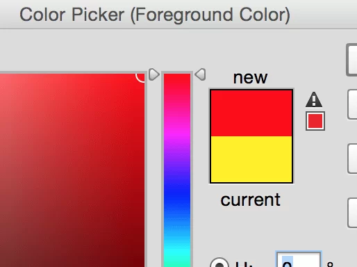 Photoshop InDesign Color Picker Out-of-Gaumt Warning