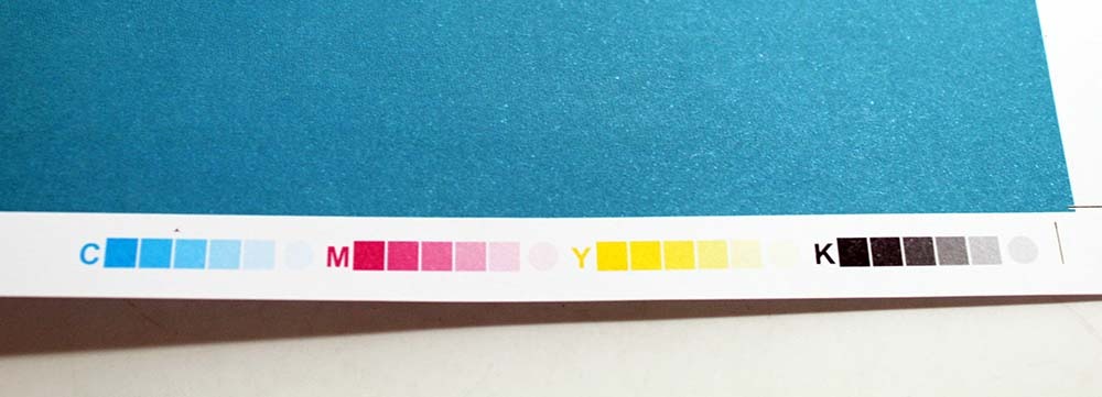 Printer's Marks Color Bar on Proof CMYK Offset Printing