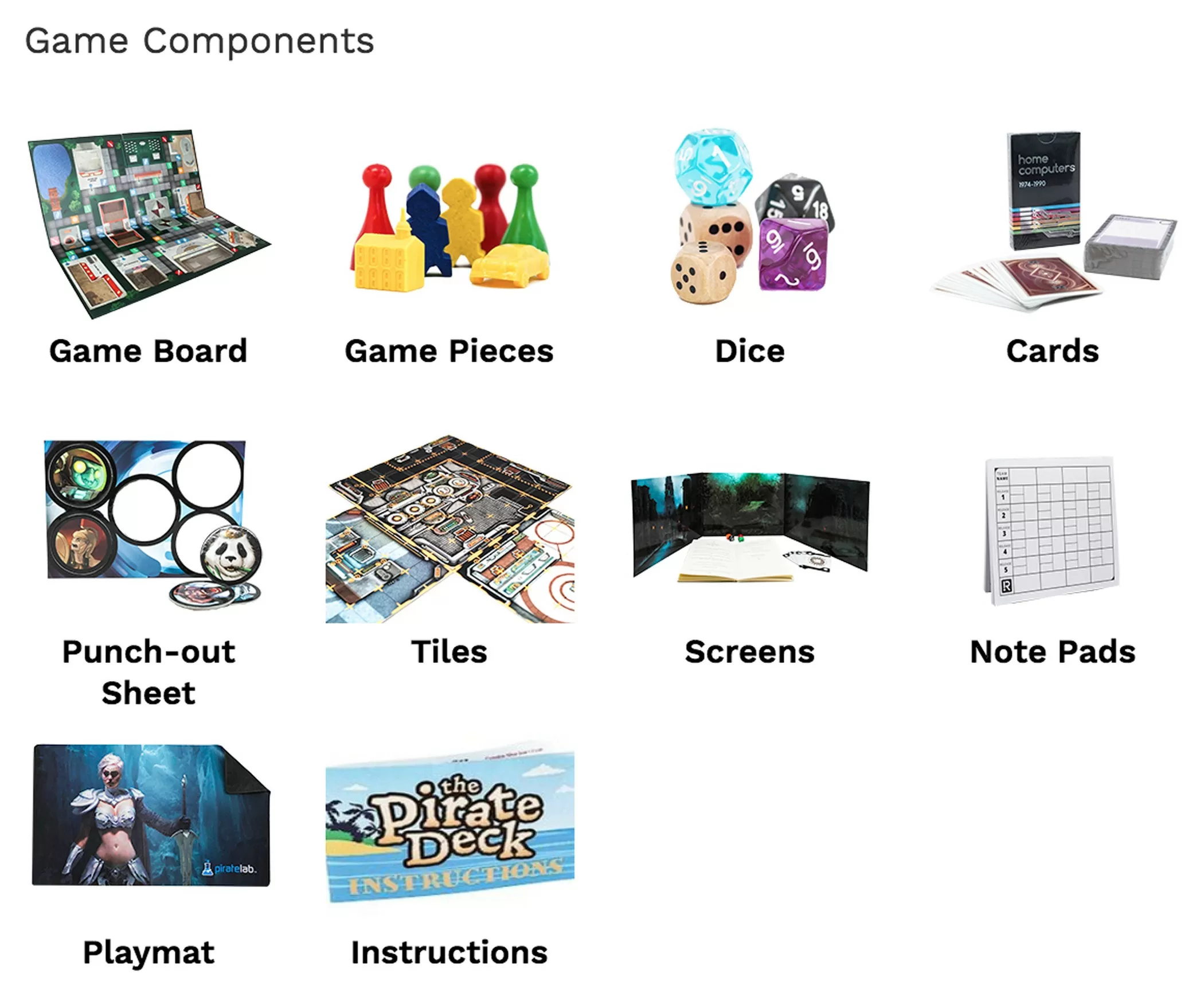 Board Game Quote Components