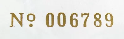 Sequential Hot Foil Numbering Stamp Silver Gold Kickstarter Reward